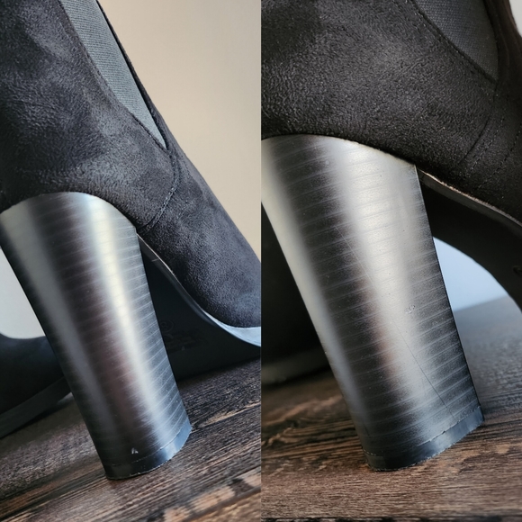 . Wild Diva Black Suede Booties/Boots - Picture 8 of 13